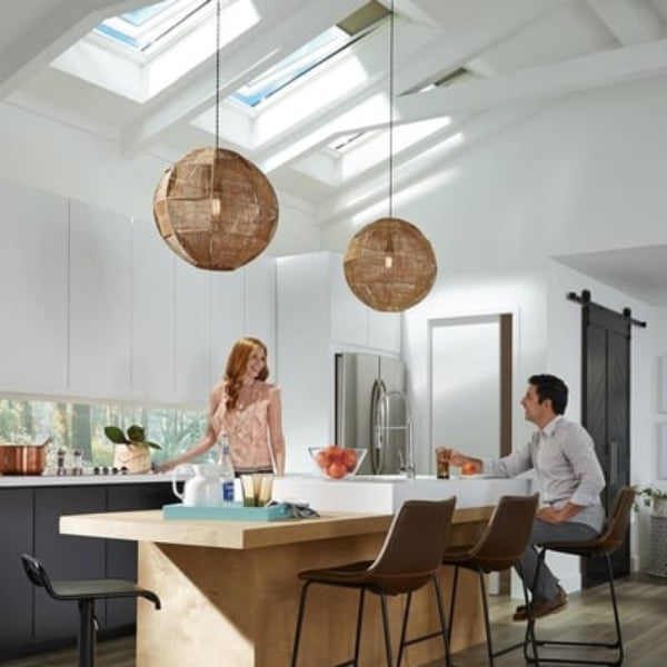 VELUX Solar Powered Venting Curb Mount Skylight - White Solar Powered Shade image 8