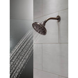 Delta Pivotal 5-Spray 6 in. Wall Mount Fixed Rain H2Okinetic Shower Head in Venetian Bronze
