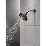 Delta Pivotal 5-Spray 6 in. Wall Mount Fixed Rain H2Okinetic Shower Head in Venetian Bronze