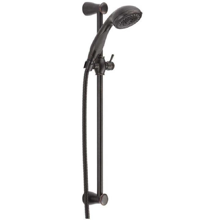 Delta 3-Spray Slide Bar Hand Shower, 24-in Bar, Venetian Bronze, 2.5 GPM, 70-in Hose