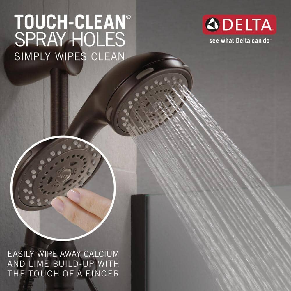 Delta 3-Spray Slide Bar Hand Shower, 24-in Bar, Venetian Bronze, 2.5 GPM, 70-in Hose