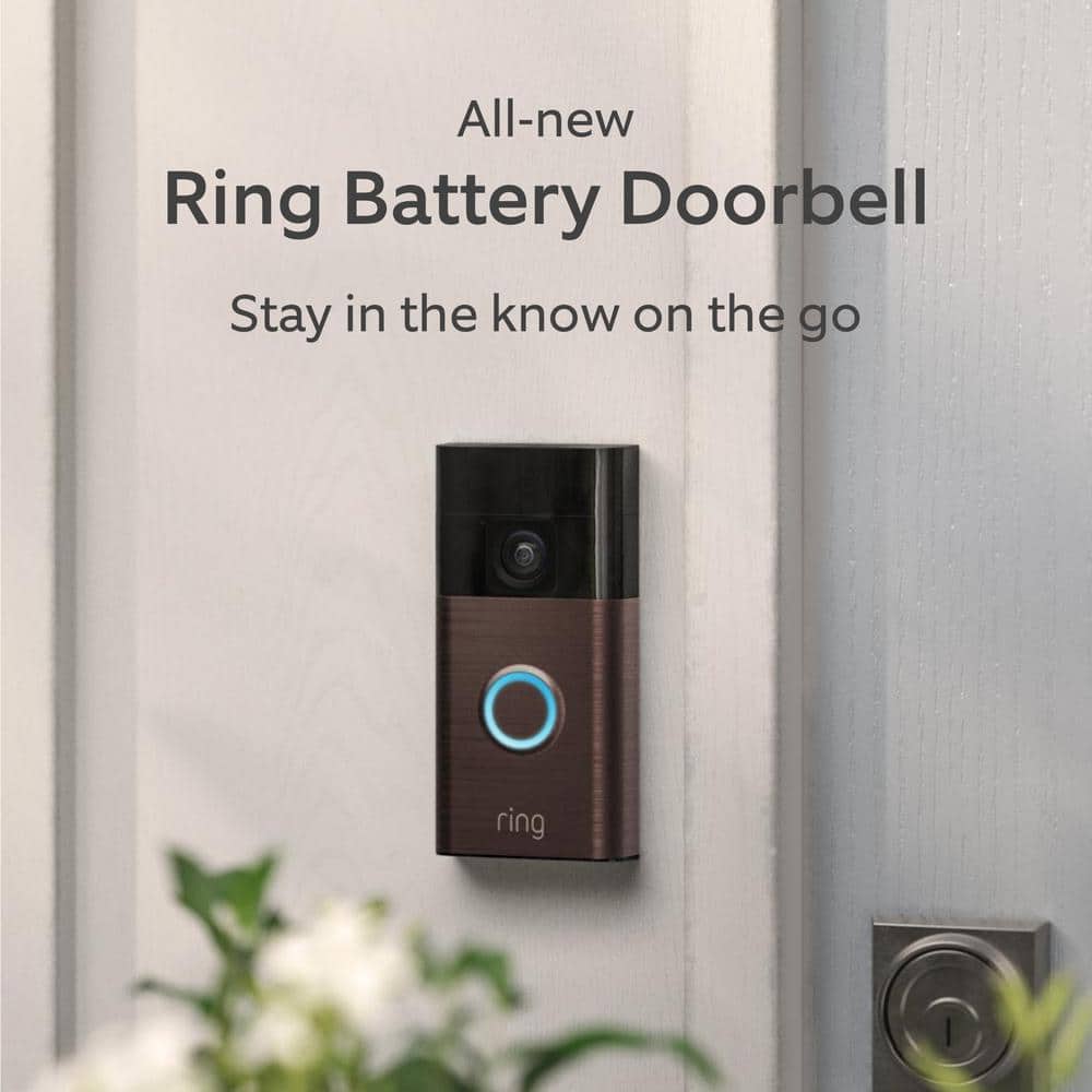 Ring Battery Doorbell with Head-to-Toe HD Video, Live View with 2-Way Talk, and Motion Detection and Alerts - Venetian Bronze