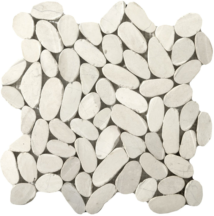 Emser Flat Venetian Pebble 11-Pack Medici Blend Natural Stone Border Tile (12-in x 12-in)