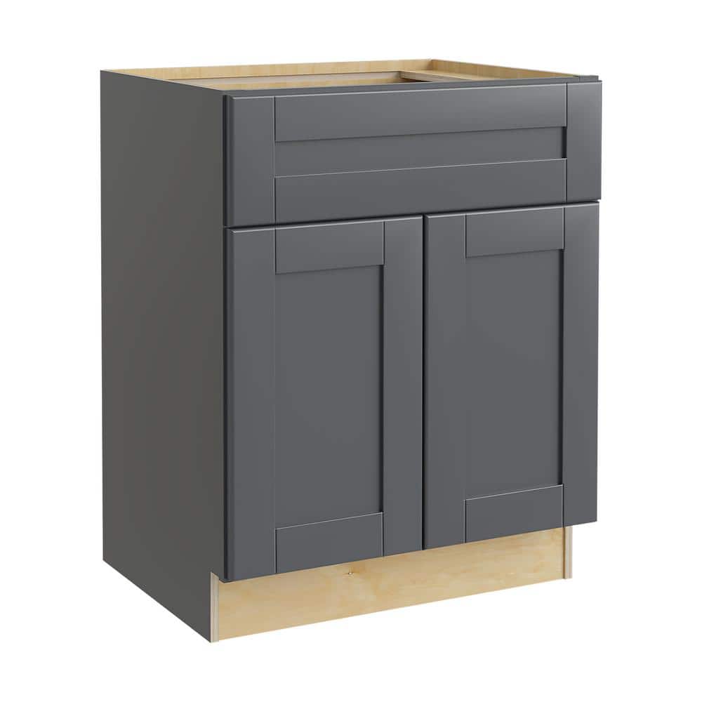 Richmond Venetian Onyx Plywood Shaker Ready to Assemble Base Kitchen Cabinet Soft Close 24 in W x 24 in D x 34.5 in H