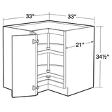 Richmond Venetian Onyx Plywood Shaker Ready to Assemble Lazy Suzan Corner Kitchen Cabinet 33 in W x 21 in D x 34.5 in H