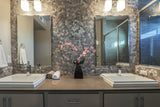 Emser Venetian Pebbles Flat Italia Natural Stone Mosaic Border Tile, 11-Pack (12 in x 12 in)