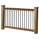 Veranda 37 in. x 6 ft. Brown Wood with Deck Rail Kit PTL edge