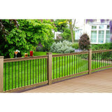 Veranda 37 in. x 6 ft. Brown Wood with Deck Rail Kit PTL edge