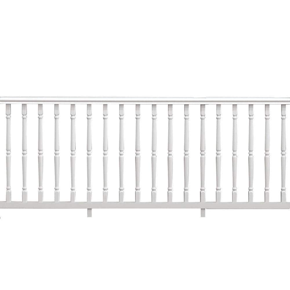 Veranda Williamsburg 8 ft. x 36 in. White PolyComposite Rail Kit without Brackets
