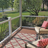 Veranda Traditional 6 ft. x 36 in. (Actual Size: 67-3/4 x 33 1/4" in.) White PolyComposite Rail Kit with Black Metal Balusters