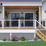 Veranda Traditional 6 ft. x 36 in. (Actual Size: 67-3/4 x 33 1/4" in.) White PolyComposite Rail Kit with Black Metal Balusters
