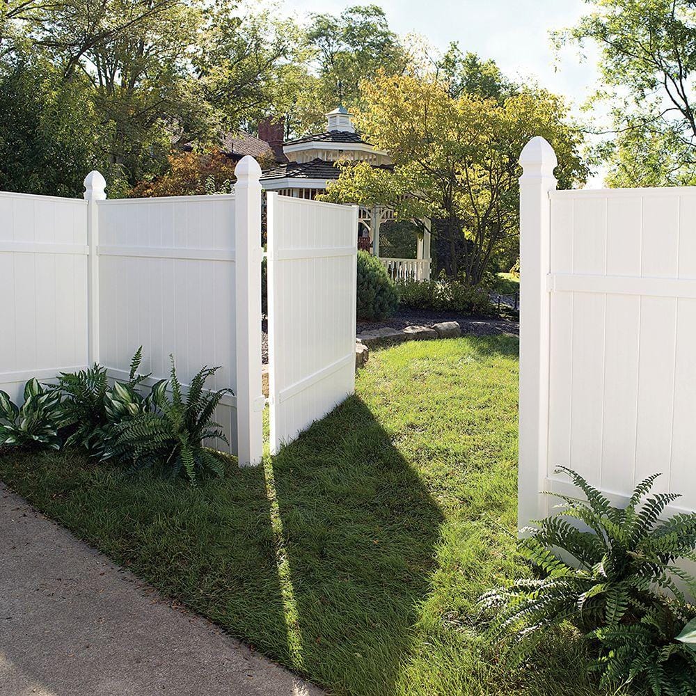 Veranda White Vinyl Fence Bracket Kit (2-Pack)