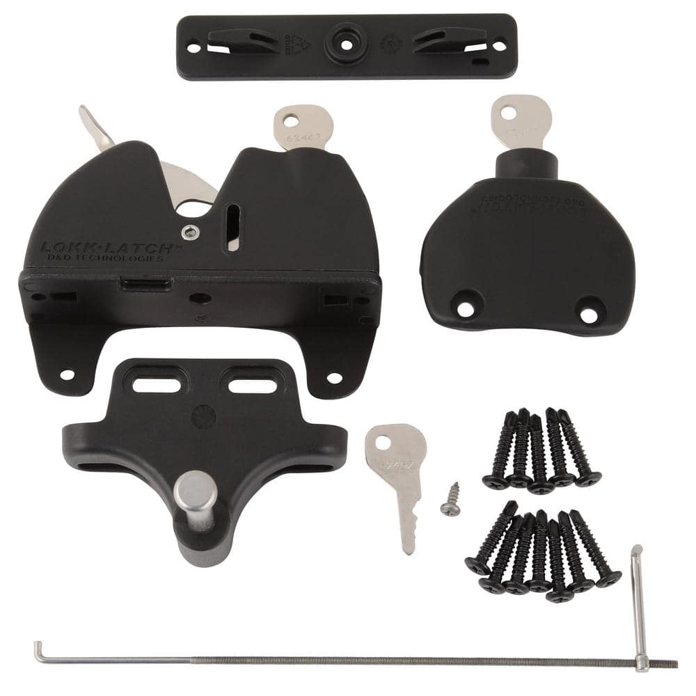 Veranda Black Lokk Latch with External Access Kit