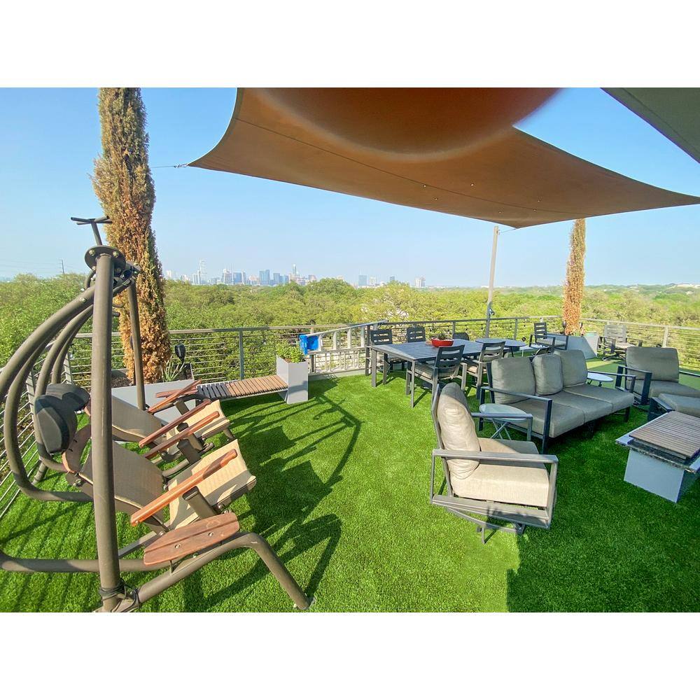 HeatMaxx 15 ft. W x Cut to Length Green and Tan Nylon Artificial Grass Turf