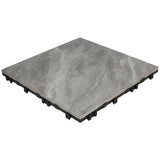 NewTechWood Outdoor Ceramic Quick Deck Tiles 12 in. x 12 in. Verona in Silver Gray (5-Pieces Per Box)