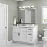 Arlington Vesper White Plywood Shaker Stock Assembled Base Kitchen Cabinet Soft Close 33 in W x 24 in D x 34.5 in H