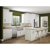 Arlington Vesper White Plywood Shaker Stock Assembled Wall Kitchen Cabinet Soft Close 27 in W x 12 in D x 30 in H