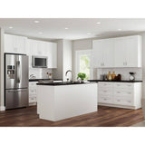 Arlington Vesper White Plywood Shaker Stock Assembled Wall Kitchen Cabinet Soft Close 27 in W x 12 in D x 30 in H