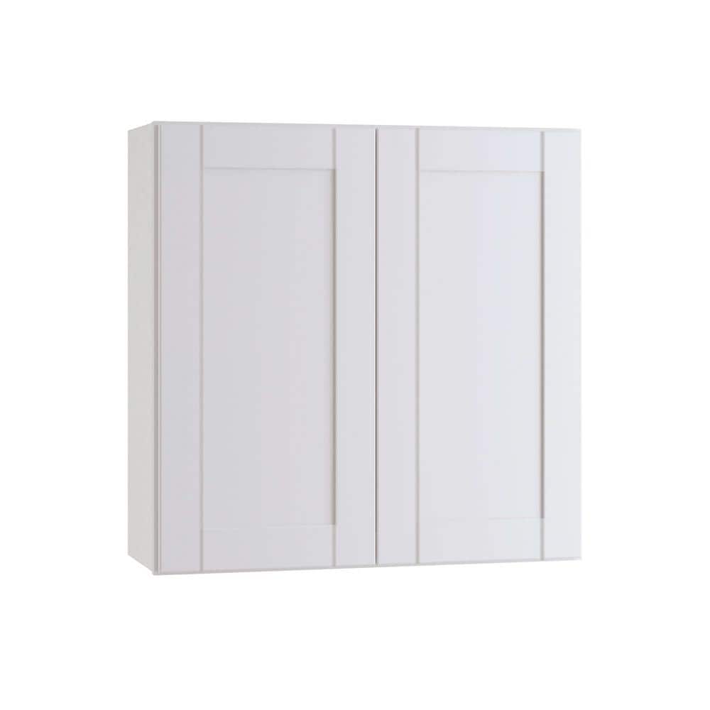 Arlington Vesper White Plywood Shaker Stock Assembled Wall Kitchen Cabinet Soft Close 27 in W x 12 in D x 30 in H