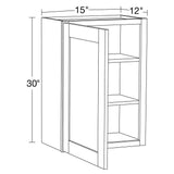 Contractor Express Cabinets Arlington Vesper White Plywood Shaker Stock Assembled Wall Kitchen Cabinet Soft Close 15 in W x 12 in D x 30 in H