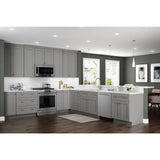 MILL'S PRIDE Richmond Vesuvius Gray Plywood Shaker Ready to Assemble Base Kitchen Cabinet Soft Close 24 in W x 24 in D x 34.5 in H