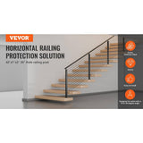 VEVOR Cable Railing Post 42 in. L x 1 in. W x 2 in. H Steel 30° Angled Hole Stair Railing Post Cable Rail Post (1-Pack )