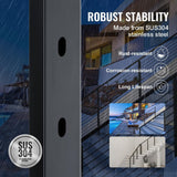 VEVOR Cable Railing Post 42 in. L x 1 in. W x 2 in. H Steel 30° Angled Hole Stair Railing Post Cable Rail Post (1-Pack )