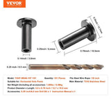 VEVOR T316 Stainless Steel Protector Sleeves for 1/8 in. Wire Rope Cable Railing Balustrade Marine Grade Come ( 101-Pack )