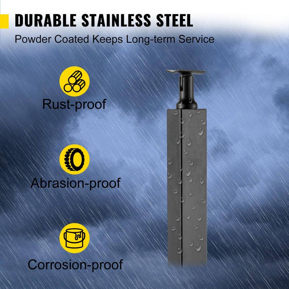 VEVOR Deck Railing 42 in. x 1.97 in. x 1.97 in. Cable Railing Post without Hole Stainless Stair Handrail with Mounting Bracket
