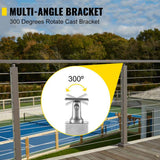 VEVOR Cable Railing Post 42 in. x 0.98 in. x 1.97 in. Stair Railing Kit with Mounting Bracket Stainless Stair Handrail