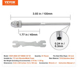 VEVOR 51 Pack Cable Railing Swage Threaded Stud Tension End Fitting Terminal for 1/8 in. Deck Cable Railing Stainless Steel