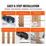 VEVOR 30 Pack Invisible Cable Railing kit T316 Stainless Steel 1/8 in. Invisible Receiver and Swage Stud End for Cable Railing