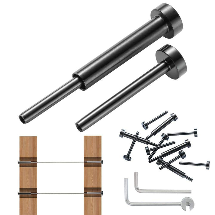 VEVOR 40 Pack Invisible Cable Railing kit T316 Stainless Steel 1/8 in. Invisible Receiver and Swage Stud End for Cable Railing