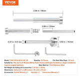 VEVOR 20 Pack Invisible Cable Railing kit T316 Stainless Steel 1/8 in. Invisible Receiver and Swage Stud End for Cable Railing