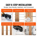 VEVOR 20 Pack Invisible Cable Railing kit T316 Stainless Steel 1/8 in. Invisible Receiver and Swage Stud End for Cable Railing