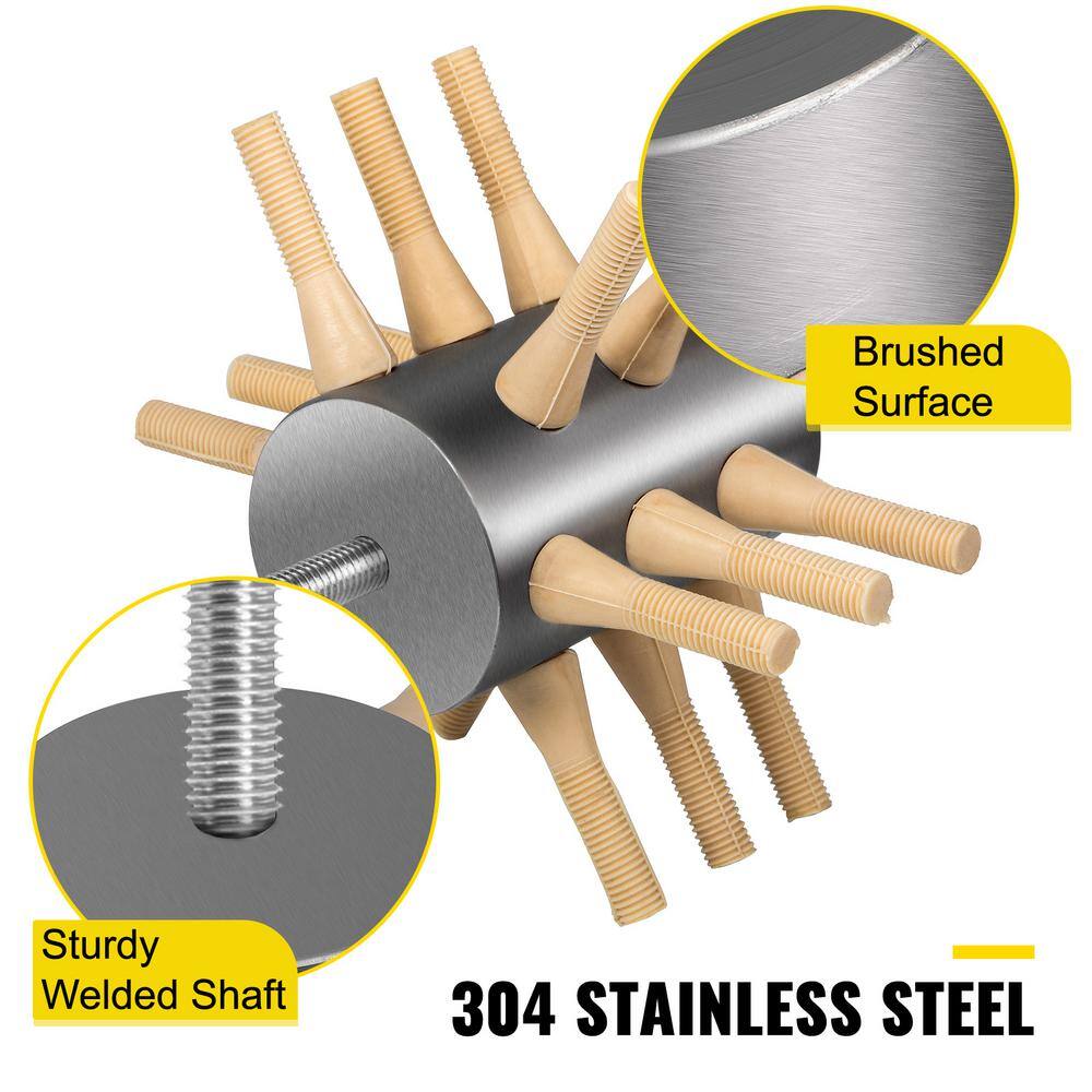 VEVOR Chicken Plucker Drill Attachment, Stainless Steel Drill Chicken Plucker, 18 Fingers Chicken Feather Plucker Machine