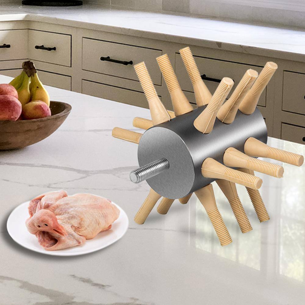 VEVOR Chicken Plucker Drill Attachment, Stainless Steel Drill Chicken Plucker, 18 Fingers Chicken Feather Plucker Machine