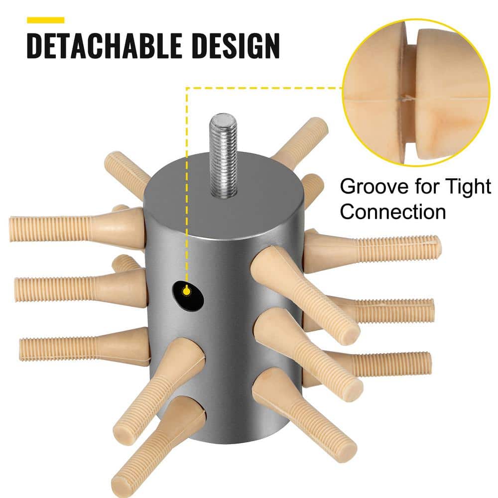 VEVOR Chicken Plucker Drill Attachment, Stainless Steel Drill Chicken Plucker, 18 Fingers Chicken Feather Plucker Machine