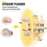 VEVOR Chicken Plucker Drill Attachment, Stainless Steel Drill Chicken Plucker, 18 Fingers Chicken Feather Plucker Machine