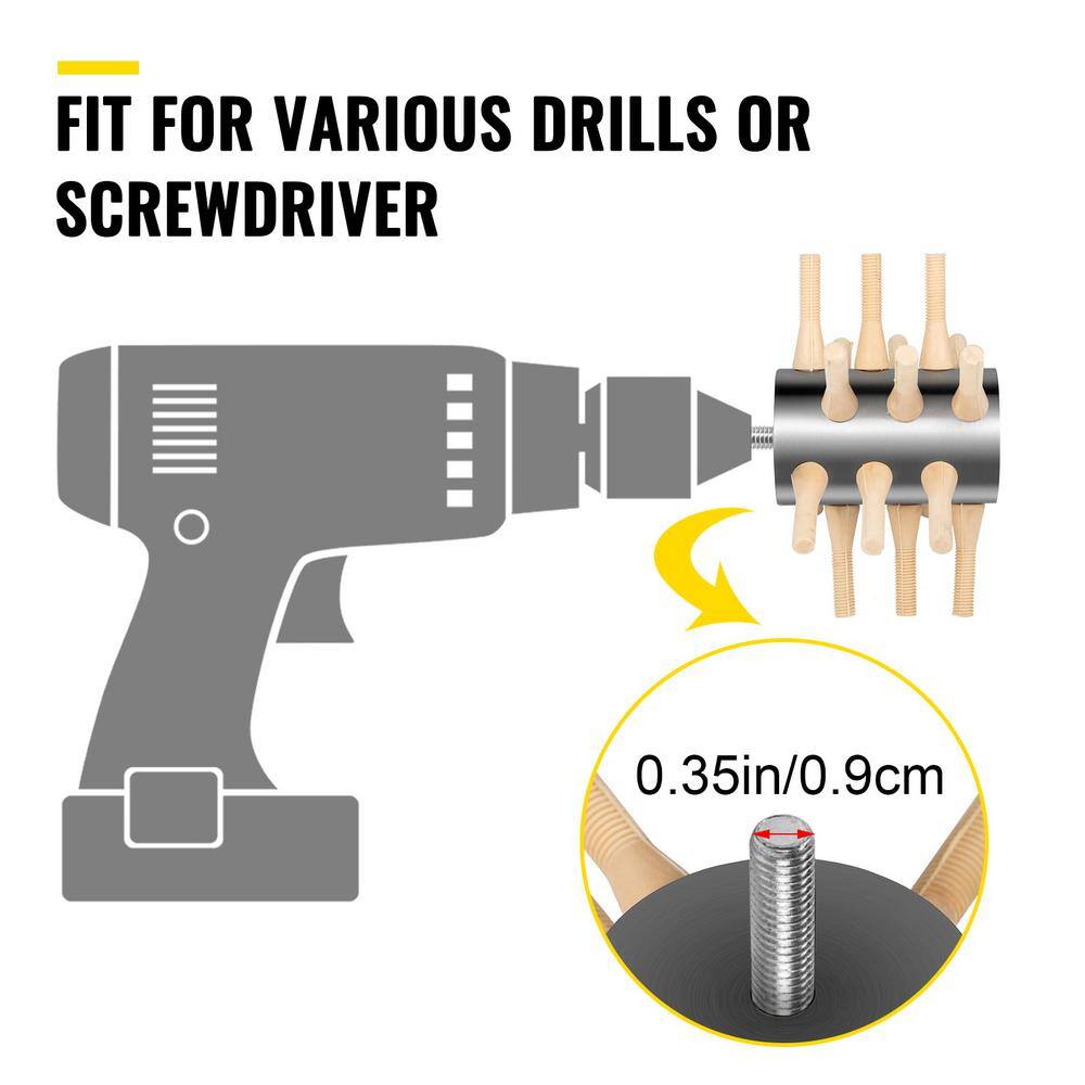 VEVOR Chicken Plucker Drill Attachment, Stainless Steel Drill Chicken Plucker, 18 Fingers Chicken Feather Plucker Machine