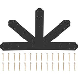VEVOR Gable Plate Black Powder-Coated Truss Connector Plates 12:12 Pitch Gable Bracket 0.16 in. Steel Truss Nail Plates