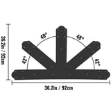 VEVOR Gable Plate Black Powder-Coated Truss Connector Plates 12:12 Pitch Gable Bracket 0.16 in. Steel Truss Nail Plates
