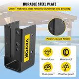 VEVOR Concealed Joist Hanger 2 in. x 4 in. Outdoor Accent Concealed Joist Bracket Pack of 24 Concealed Face Mount Joist Hanger