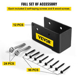 VEVOR Concealed Joist Hanger 2 in. x 4 in. Outdoor Accent Concealed Joist Bracket Pack of 24 Concealed Face Mount Joist Hanger