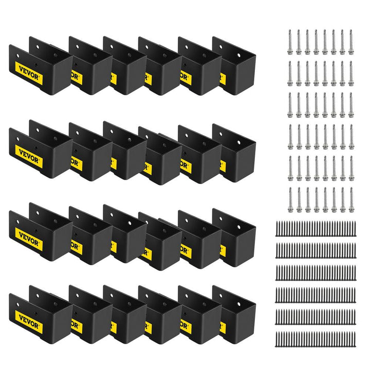 VEVOR Concealed Joist Hanger 2 in. x 4 in. Outdoor Accent Concealed Joist Bracket Pack of 24 Concealed Face Mount Joist Hanger