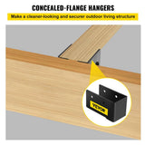 VEVOR Concealed Joist Hanger 2 in. x 4 in. Outdoor Accent Concealed Joist Bracket Pack of 24 Concealed Face Mount Joist Hanger