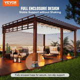 VEVOR Post Base 4 in. x 4 in. Internal 3.6 in. x 3.6 in. Heavy-Duty Powder-Coated Steel Post Bracket (4-Pieces)