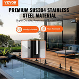 VEVOR Glass Clamp 10 pcs 6.3 in. H x 3.94 in. W Black Stainless Steel Stair Railing Kit Railing Bracket for 0.31 to 0.47 in.