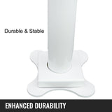 VEVOR 3 ft. Aluminum Handrail Fits 2 Steps or 3 Steps Flexible Handrails for Outdoor Deck, White