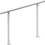 VEVOR 3 ft. Aluminum Handrail Fits 2 Steps or 3 Steps Flexible Handrails for Outdoor Deck, White